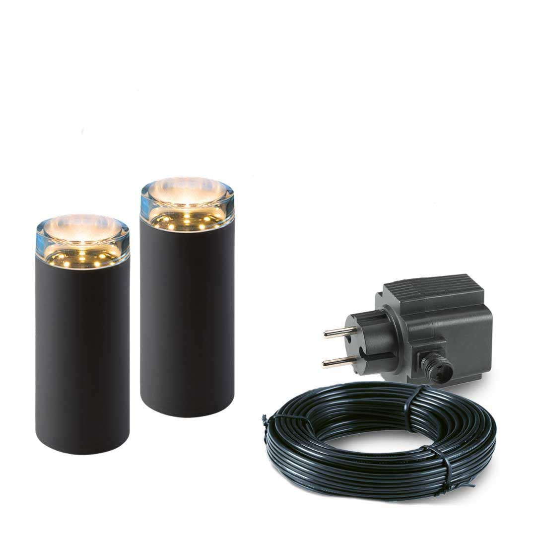 2x LED Pilaren - 2 Watt - 12V - 16cm - complete set 2x LED Pilaren - 2 Watt - 12V - 16cm - complete set